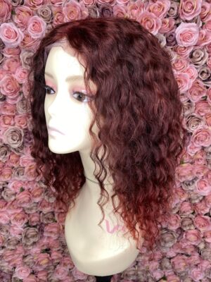 Full Lace Wig Destiny Copper Red Deep Wave 16"